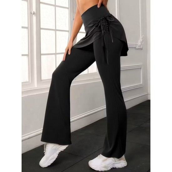 Kadın Yüksek Belli Yandan Büzgülü Paçaya Doğru Geniş Dalgıç Tayt, 32333 Kadın Yüksek Belli Yandan Büzgülü Paçaya Doğru Geniş Dalgıç Tayt, 32333