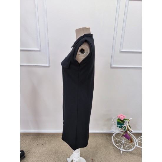 Kadın Kısa Kollu Yaka önden Fermuarlı Kısa Modal Elbise , 32346