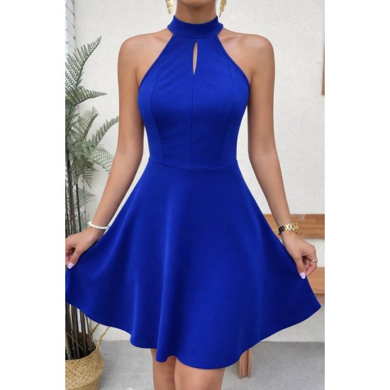 Kadın Omuzlardan Açık Balıkçı Yaka Arkadan Dantel Detaylı Kısa Ithal Krep Elbise, 32344