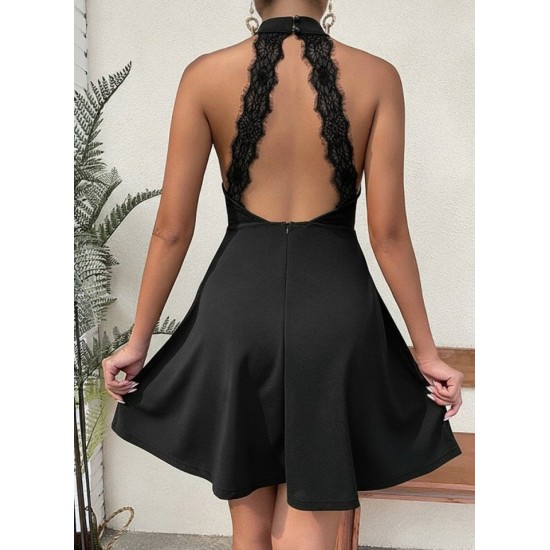 Kadın Omuzlardan Açık Balıkçı Yaka Arkadan Dantel Detaylı Kısa Ithal Krep Elbise, 32341 Kadın Omuzlardan Açık Balıkçı Yaka Arkadan Dantel Detaylı Kısa Ithal Krep Elbise, 32341