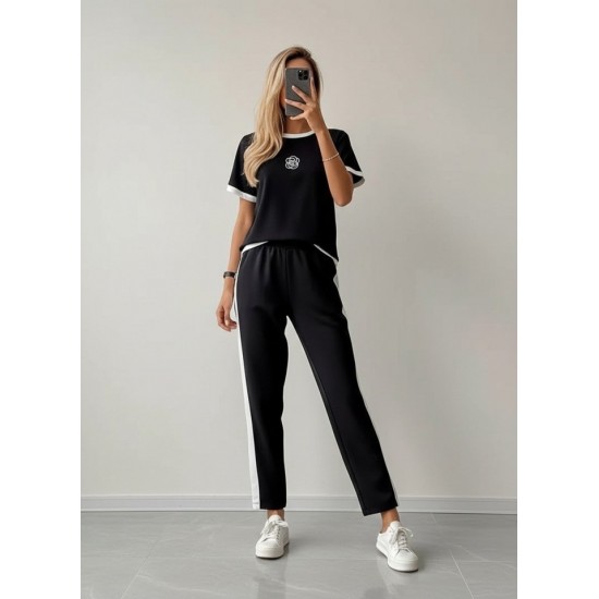 Kadın Kısa Kollu Bisiklet Yaka Viskon Iki Iplik Bluz Ve Pantolon Ikili Takım , 32361 Kadın Kısa Kollu Bisiklet Yaka Viskon Iki Iplik Bluz Ve Pantolon Ikili Takım , 32361