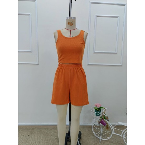 Kadın Askılı Yuvarlak Yakalı Burgu Krop Ve Bluz Short Ikili Takım , 32374 Kadın Askılı Yuvarlak Yakalı Burgu Krop Ve Bluz Short Ikili Takım , 32374