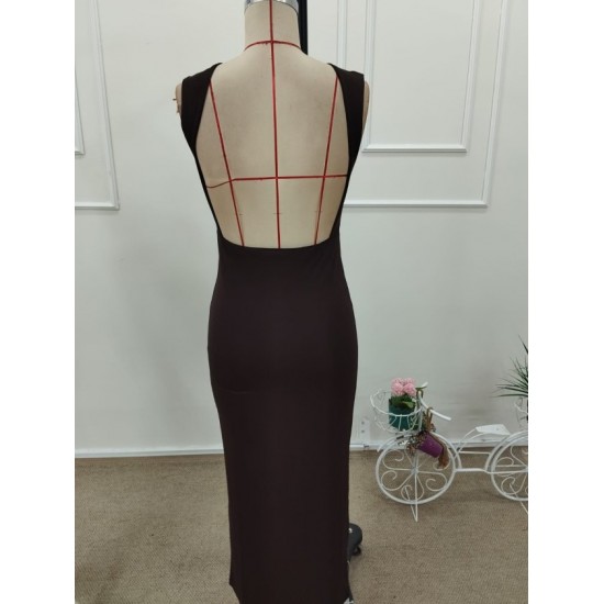 Kadın Kısa Kollu Derin Sırt Dekolteli Uzun Dalgıç Elbise , 32366 Kadın Kısa Kollu Derin Sırt Dekolteli Uzun Dalgıç Elbise , 32366