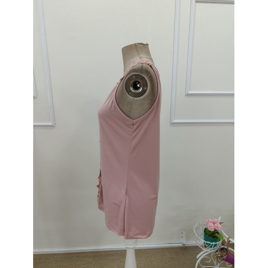 Kadın Askılı V Yakalı çiçek Dantel Detaylı Sandy Bluz , 32391 Kadın Askılı V Yakalı çiçek Dantel Detaylı Sandy Bluz , 32391