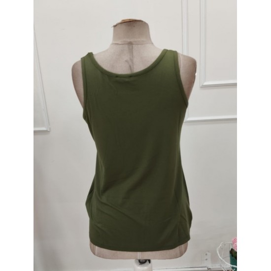 Kadın Askılı Geniş V Yakalı Viskon Bluz , 32388