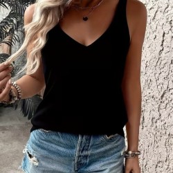 Kadın Askılı Geniş V Yakalı Viskon Bluz , 32385 Kadın Askılı Geniş V Yakalı Viskon Bluz , 32385