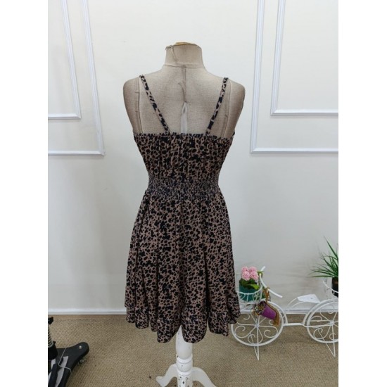 Kadın Ip Askılı Yakadan Büzgülü Beli Lastikli Kısa Süprem Elbise , 32401 Kadın Ip Askılı Yakadan Büzgülü Beli Lastikli Kısa Süprem Elbise , 32401