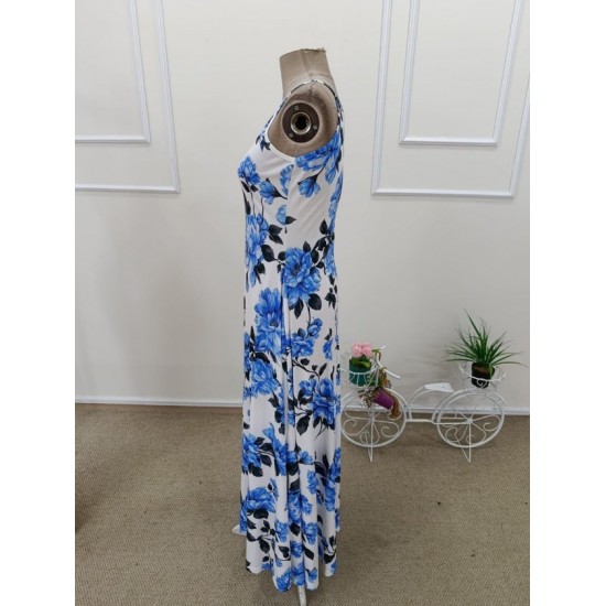 Kadın Omuzlardan Açık Ip Askılı Desenli Uzun Süprem Elbise , 32417 Kadın Omuzlardan Açık Ip Askılı Desenli Uzun Süprem Elbise , 32417