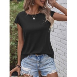 Kadın Kısa Kollu Sırttan Açık Inci Detaylı Viskon Bluz , 32413 Kadın Kısa Kollu Sırttan Açık Inci Detaylı Viskon Bluz , 32413