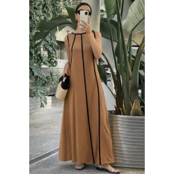 Kadın Omuzlardan Açık Yaka Ince şerit Detaylı Uzun Viskon Elbise , 32428 Kadın Omuzlardan Açık Yaka Ince şerit Detaylı Uzun Viskon Elbise , 32428