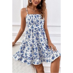 Kadın Ip Askılı önden Pileli Kısa Desenli Süprem Elbise , 32424 Kadın Ip Askılı önden Pileli Kısa Desenli Süprem Elbise , 32424