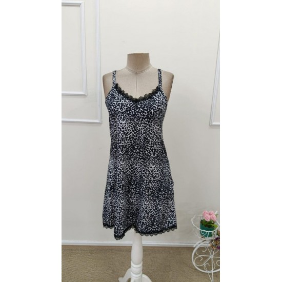 Kadın Askılı V Dantel Yakalı Desenli Kısa Elbise, 32421 Kadın Askılı V Dantel Yakalı Desenli Kısa Elbise, 32421