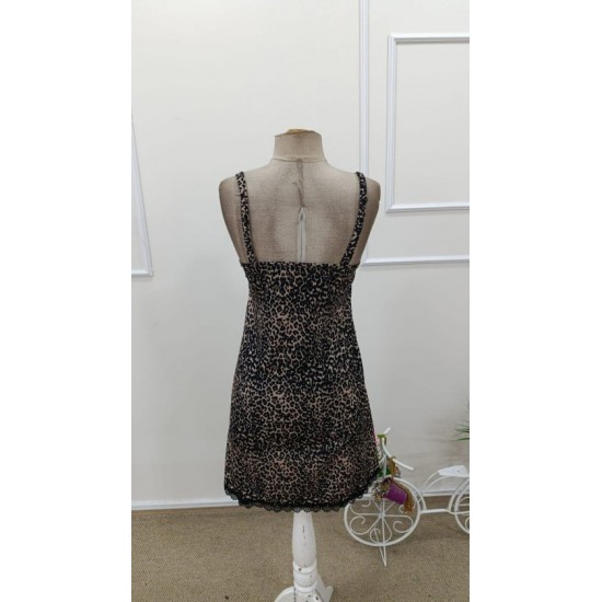 Kadın Askılı V Dantel Yakalı Desenli Kısa Elbise, 32420 Kadın Askılı V Dantel Yakalı Desenli Kısa Elbise, 32420