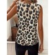 Kadın Askılı V Yakalı Leopar Desenli Süprem Bluz , 32429