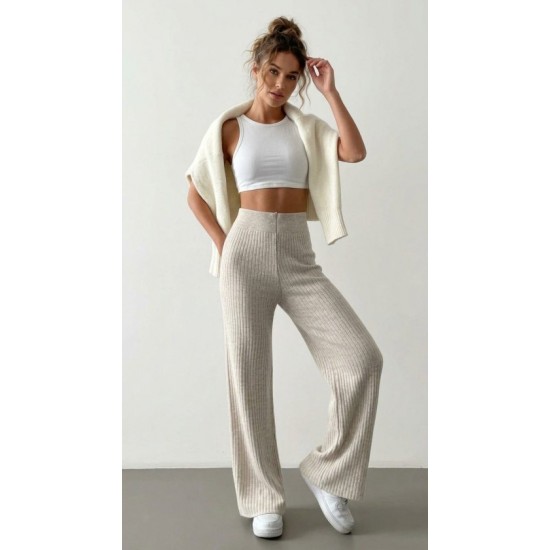 Kadın Kaşkorse Bol Paça Pantolon , 32430