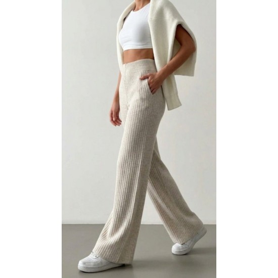 Kadın Kaşkorse Bol Paça Pantolon , 32430