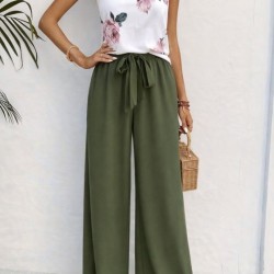 Kadın Askılı V Yakalı Bluz Ve Aerobin Pantolon Ikili Takım , 32442