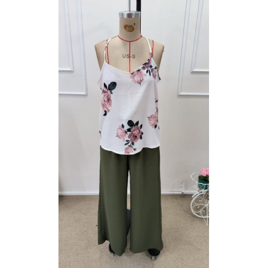 Kadın Askılı V Yakalı Bluz Ve Aerobin Pantolon Ikili Takım , 32442