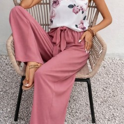 Kadın Askılı V Yakalı Bluz Ve Aerobin Pantolon Ikili Takım , 32441