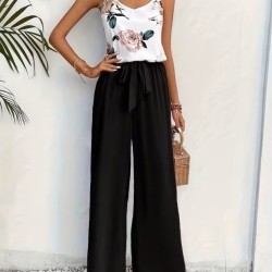 Kadın Askılı V Yakalı Bluz Ve Aerobin Pantolon Ikili Takım , 32439