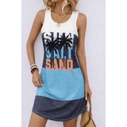 Kadın Askılı Yuvarlak Yakalı çok Renkli Kısa Süprem Elbise , 32450