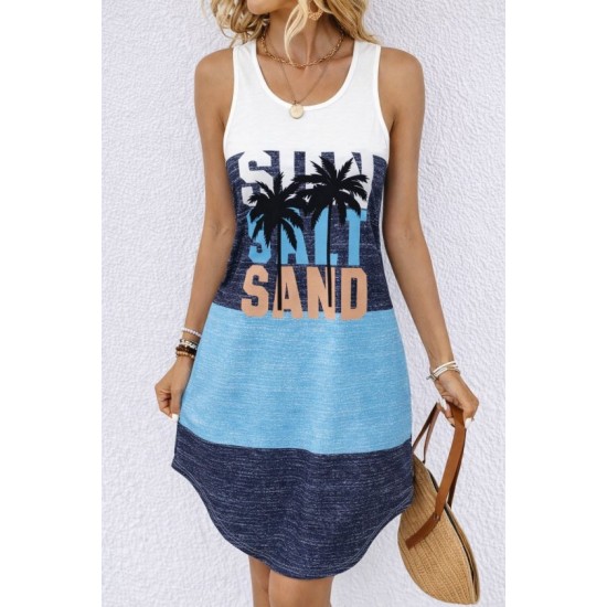 Kadın Askılı Yuvarlak Yakalı çok Renkli Kısa Süprem Elbise , 32450