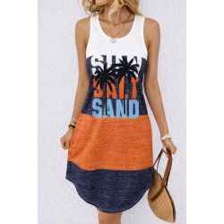 Kadın Askılı Yuvarlak Yakalı çok Renkli Kısa Süprem Elbise , 32447