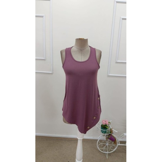 Kadın Askılı Yuvarlak Yakalı Asimetrik Kesim Detaylı Viskon Bluz , 32463