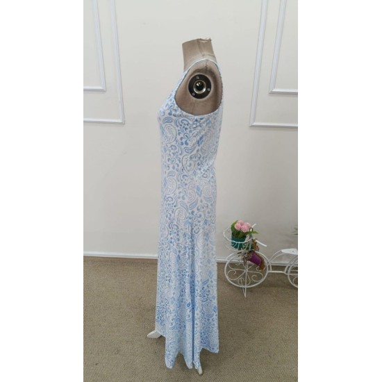 Kadın Omuzlardan Açık Askılı Uzun Süprem Elbise , 32512