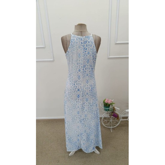 Kadın Omuzlardan Açık Askılı Uzun Süprem Elbise , 32512