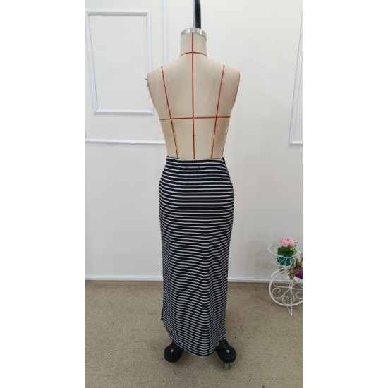 Kadın Yüksek Bel Yandan Yırtmaçlı Uzun Viskon Etek, 32521