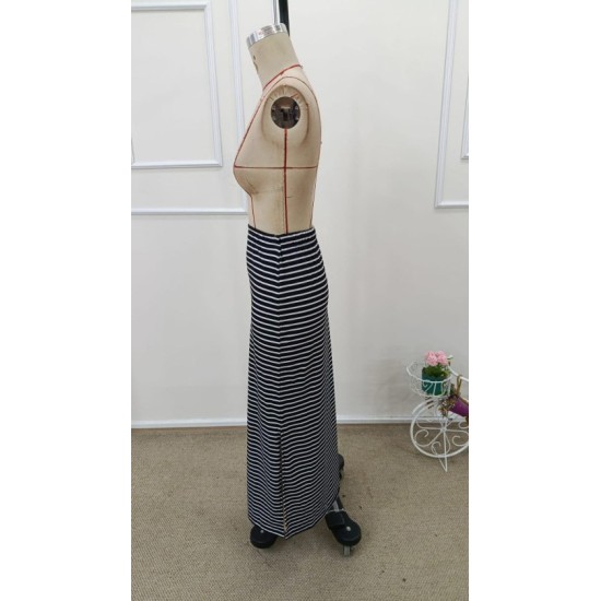 Kadın Yüksek Bel Yandan Yırtmaçlı Uzun Viskon Etek, 32521