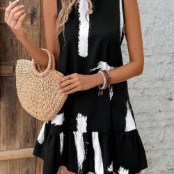 Kadın Kolsuz Bisiklet Yaka Arkadan Fiyonklu Süprem Kısa Elbise, 32517 Kadın Kolsuz Bisiklet Yaka Arkadan Fiyonklu Süprem Kısa Elbise, 32517