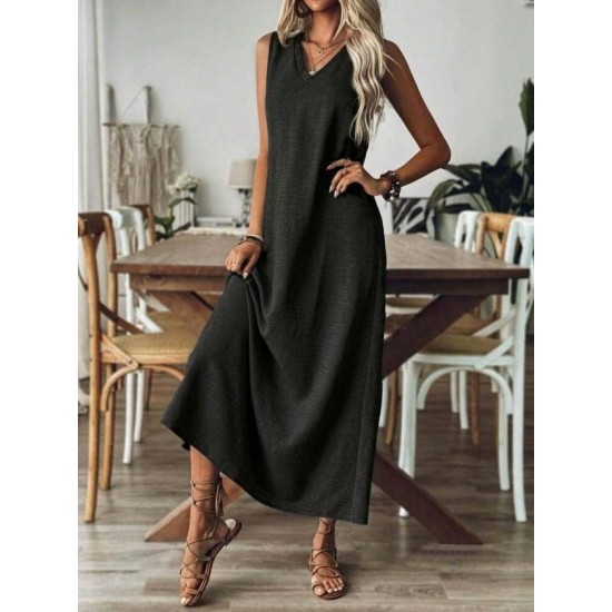 Kadın Askılı V Yakalı Uzun Elbise , 32528 Kadın Askılı V Yakalı Uzun Elbise , 32528