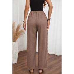 Kadın Yüksek Bel Süs Bağcıklı Yandan Dantel Detay Uzun Pantolon , 32533 Kadın Yüksek Bel Süs Bağcıklı Yandan Dantel Detay Uzun Pantolon , 32533