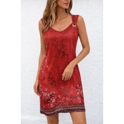 Kadın Askılı V Yakalı Kuş Gözü Detaylı Desenli Kısa Süprem Elbise, 32542 Kadın Askılı V Yakalı Kuş Gözü Detaylı Desenli Kısa Süprem Elbise, 32542