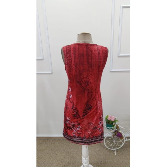 Kadın Askılı V Yakalı Kuş Gözü Detaylı Desenli Kısa Süprem Elbise, 32542 Kadın Askılı V Yakalı Kuş Gözü Detaylı Desenli Kısa Süprem Elbise, 32542