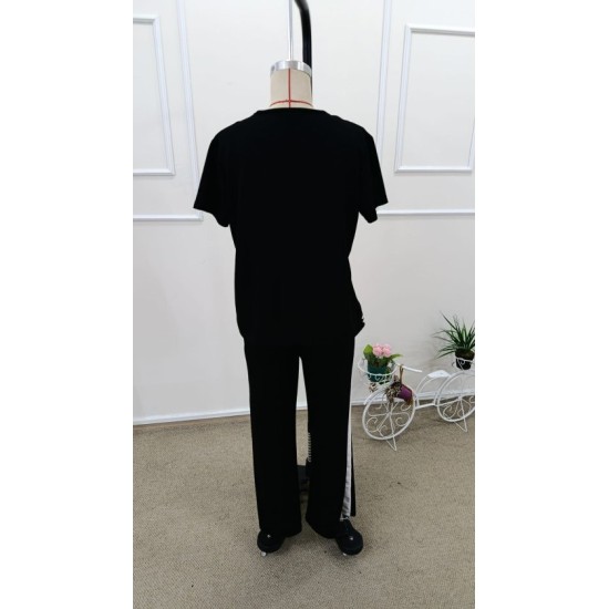 Kadın Kısa Kollu V Yakalı Viskon Iki Iplik Bluz Ve Pantolon Ikili Takım , 32557 Kadın Kısa Kollu V Yakalı Viskon Iki Iplik Bluz Ve Pantolon Ikili Takım , 32557