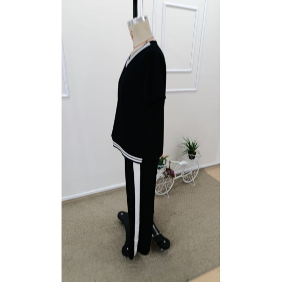 Kadın Kısa Kollu V Yakalı Viskon Iki Iplik Bluz Ve Pantolon Ikili Takım , 32557 Kadın Kısa Kollu V Yakalı Viskon Iki Iplik Bluz Ve Pantolon Ikili Takım , 32557