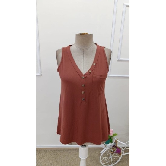 Kadın Askılı önden Düğmeli Viskon Bluz, 32564