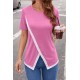 Kadın Kısa Kollu Bisiklet Yaka Viskon Bluz , 32560 Kadın Kısa Kollu Bisiklet Yaka Viskon Bluz , 32560