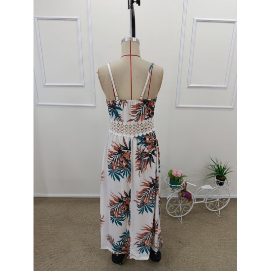 Kadın Ip Askılı V Yakalı Beli Dantelli Uzun Süprem Elbise , 32575