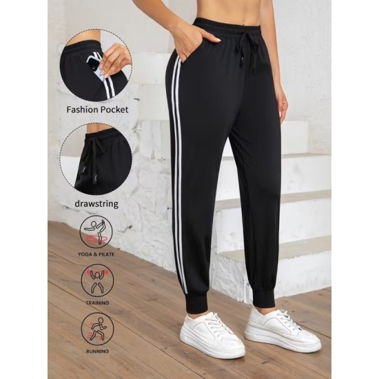 Kadın Yüksek Bel Yanı şerit Detaylı Viskon Iki Iplik Eşofman Altı, 32580 Kadın Yüksek Bel Yanı şerit Detaylı Viskon Iki Iplik Eşofman Altı, 32580