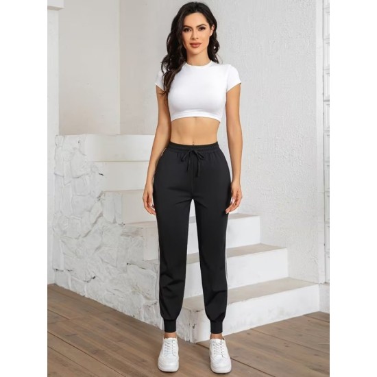 Kadın Yüksek Bel Yanı şerit Detaylı Viskon Iki Iplik Eşofman Altı, 32580 Kadın Yüksek Bel Yanı şerit Detaylı Viskon Iki Iplik Eşofman Altı, 32580