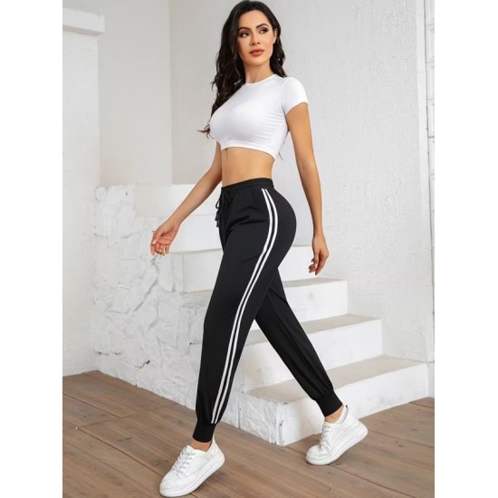 Kadın Yüksek Bel Yanı şerit Detaylı Viskon Iki Iplik Eşofman Altı, 32580 Kadın Yüksek Bel Yanı şerit Detaylı Viskon Iki Iplik Eşofman Altı, 32580