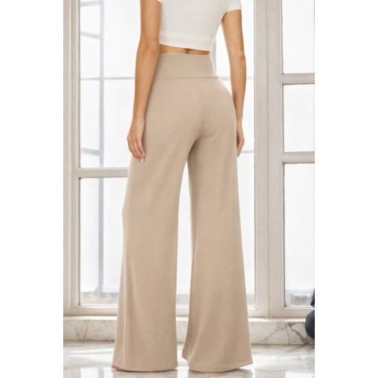 Kadın Yüksek Bel Beli Geniş Paçalı Uzun Janjan Krep Pantolon , 32593 Kadın Yüksek Bel Beli Geniş Paçalı Uzun Janjan Krep Pantolon , 32593