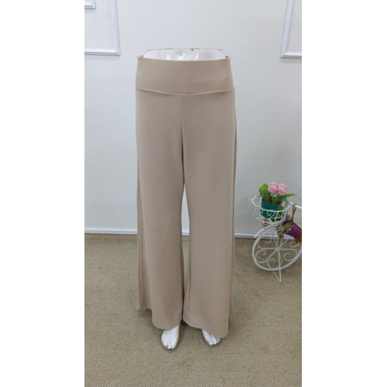 Kadın Yüksek Bel Beli Geniş Paçalı Uzun Janjan Krep Pantolon , 32593 Kadın Yüksek Bel Beli Geniş Paçalı Uzun Janjan Krep Pantolon , 32593