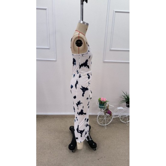 Kadın Ip Askılı Yuvarlak Yakalı Desenli Yandan Büzgülü Midi Süprem Elbise , 32601 Kadın Ip Askılı Yuvarlak Yakalı Desenli Yandan Büzgülü Midi Süprem Elbise , 32601