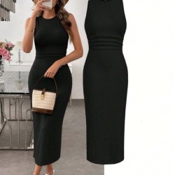 Kadın Askılı Bisiklet Yaka Beli Büzgülü Uzun Bürümcük Elbise , 32615