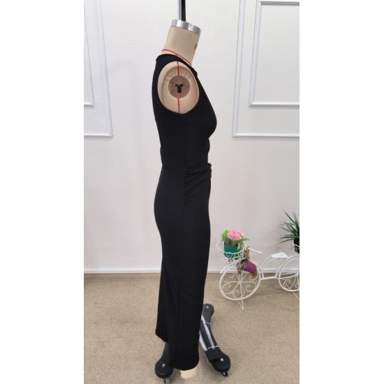 Kadın Askılı Bisiklet Yaka Beli Büzgülü Uzun Bürümcük Elbise , 32615